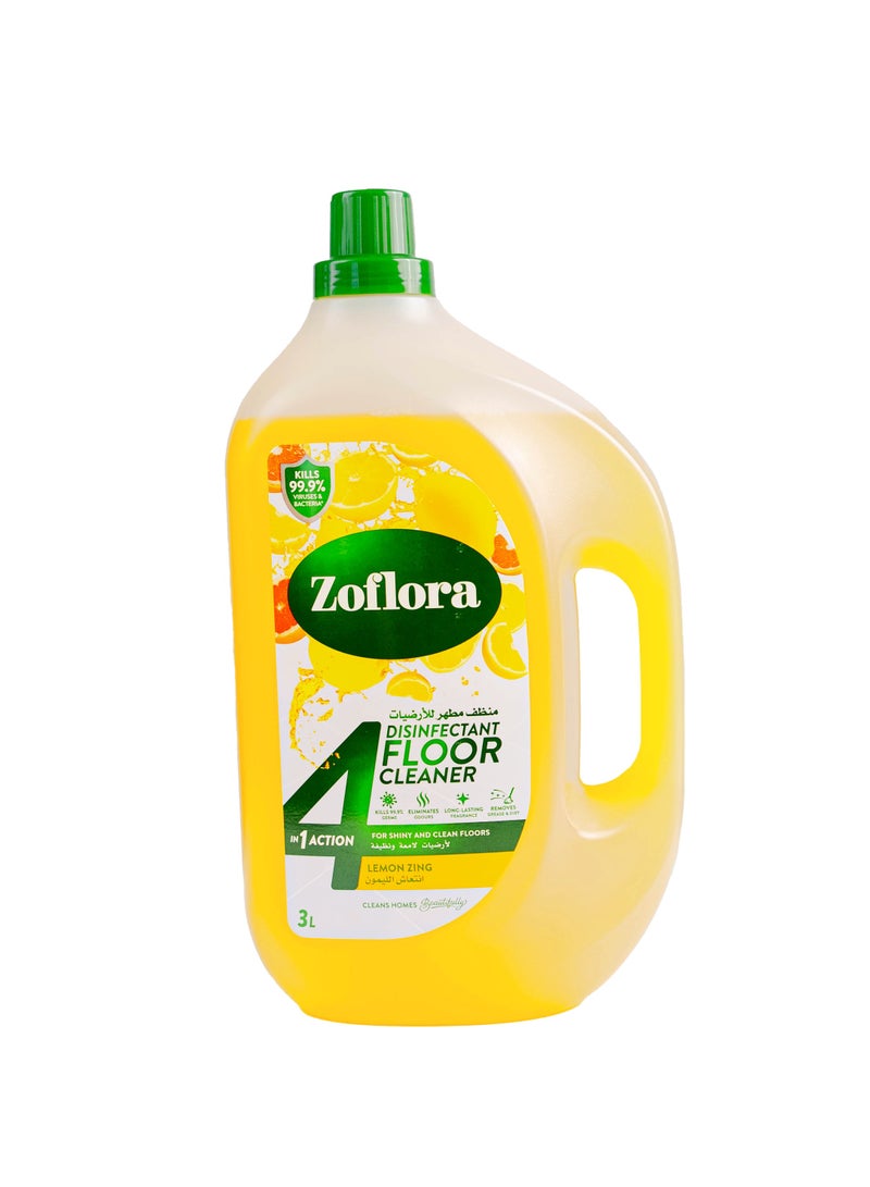 Zoflora Lemon Zing Disinfectant Floor Cleaner 3L - Image 1