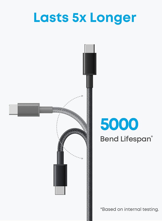 كابل [عبوة من قطعتين بطول 6 أقدام]، كابل USB إلى USB C، سلك شاحن USB A إلى Type C لهاتف Samsung Galaxy S10 / S10+ / Note 9، LG V30 والمزيد (USB 2.0، أسود) - Image 2