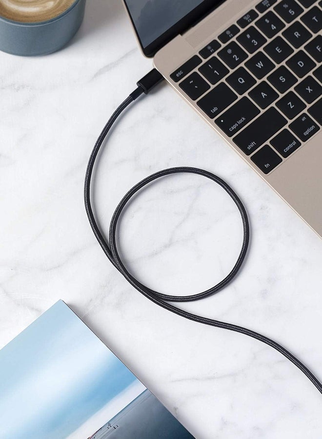 كابل [عبوة من قطعتين بطول 6 أقدام]، كابل USB إلى USB C، سلك شاحن USB A إلى Type C لهاتف Samsung Galaxy S10 / S10+ / Note 9، LG V30 والمزيد (USB 2.0، أسود) - Image 5