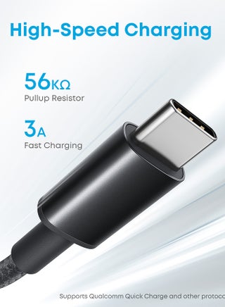 Anker USB C Cable, [2-Pack, 6ft] USB A to USB C Charger Cable, Premium Nylon USB A to Type C Charger Cable Fast Charging for iPhone 17/16, Samsung S24/23, Huawei, Xiaomi, Vivo, Oppo (USB 2.0, Black) - view 3