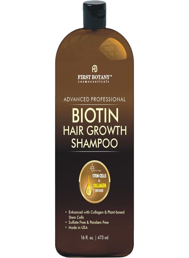 First Botany Hair Regrowth and Anti Hair Loss Shampoo 16 fl oz, with DHT blockers, Collagen & Stem Cells- Daily Hydrating, Detoxifying, Volumizing Shampoo For Men and Women - Image 1