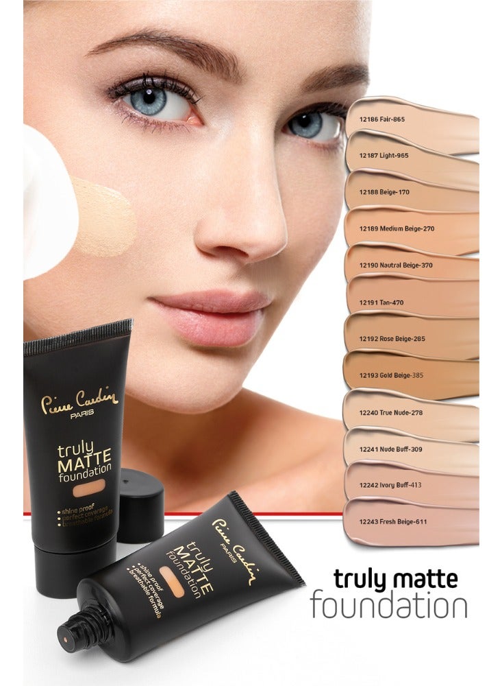 Pierre Cardin Truly Matte Foundation True Beige 428 - Image 4