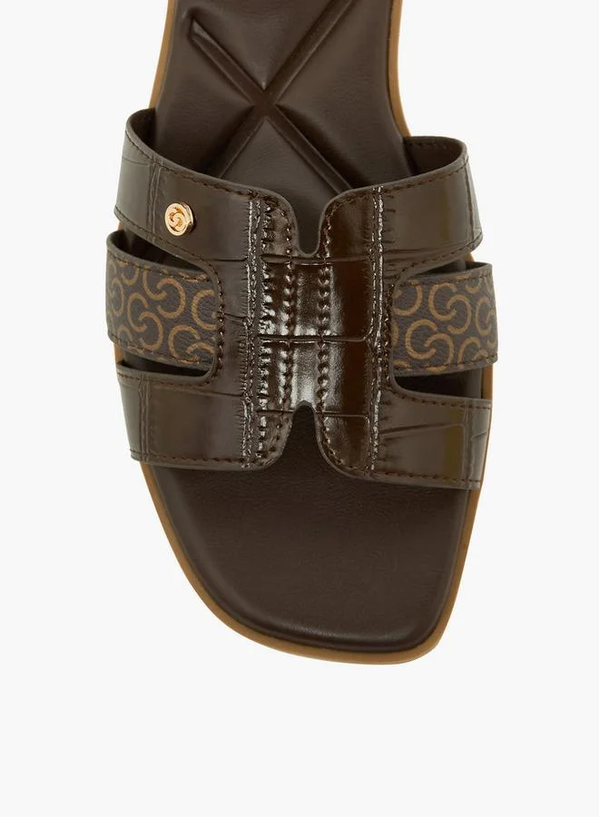 Celeste BROWN Women Monogram Print Sandals for Women | Best Price UAE