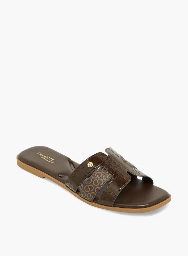 سيليست Women Monogram Print Sandals