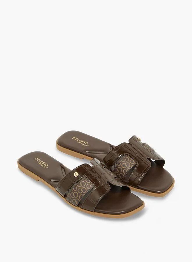 سيليست Women Monogram Print Sandals