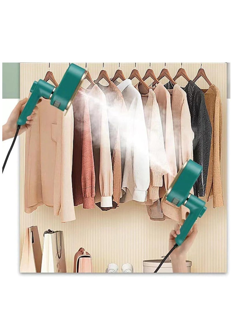 JAMAKY - Mini Portable Electric Clothes Steamer JMK1003 with Italian technology for Home, Travel and Work, Mini Foldable Garment Steamer - green - Image 1