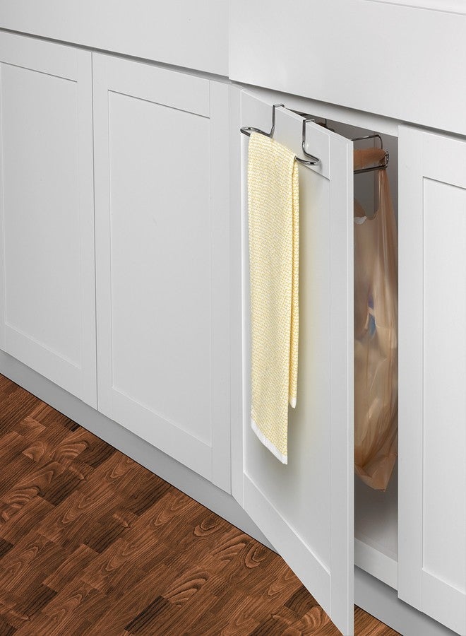 Spectrum Diversified Duo Over The Cabinet Towel Bar and Trash Bag Holder, Chrome - Image 4