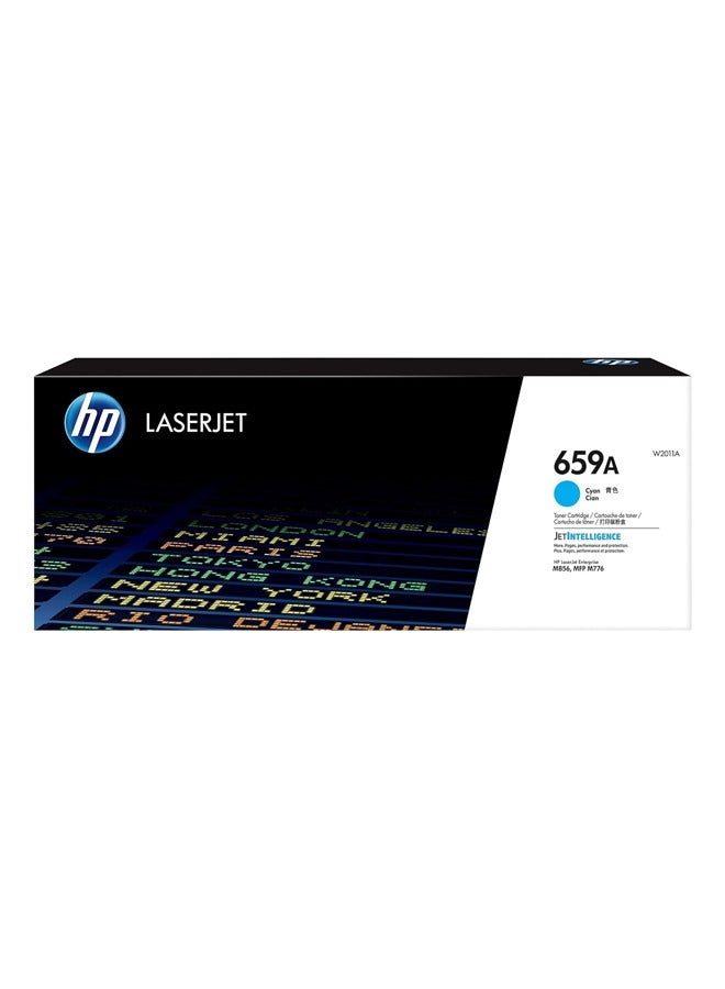 HP 659A Cyan Original LaserJet Toner Cartridge, W2011A cyan - Image 1