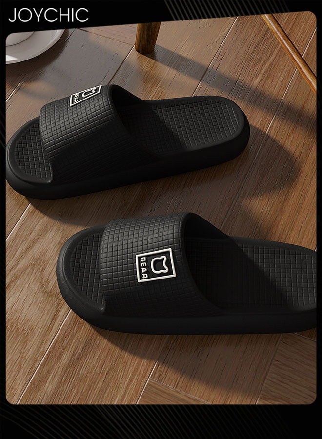 Joychic Classic Cartoon Bear Pattern Soft Bottom Breathable Home Slipper Anti Slip Wear Resistant Shower Slipper with High Resilience for Women Men - Image 3