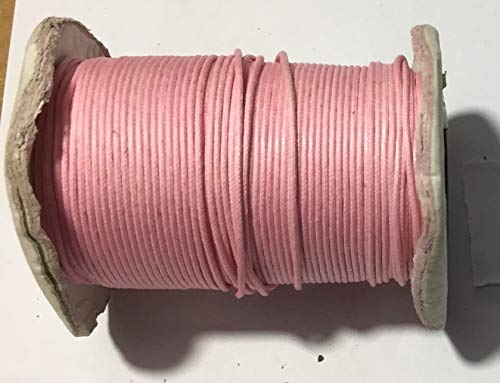OMX Mtr Pink 1mm Waxed Cotton Cord Thick Braided Bracelet Jewelry Making Beading Thread String (Pink) - Image 4
