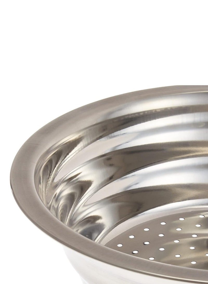 RAJ Raj Stainless Steel Boya Colander Silver SSB015 Rice Colander Vegetable Colander Fruits Colander-29.5CM  - Image 2