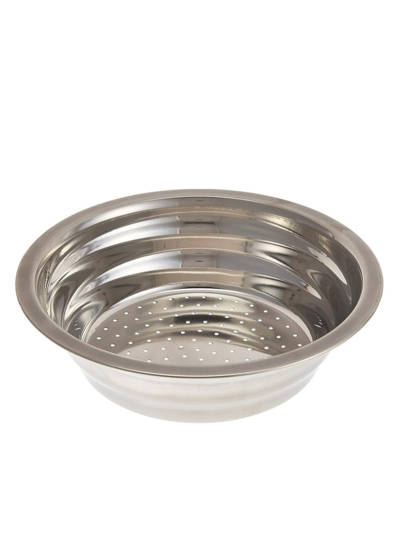 RAJ Raj Stainless Steel Boya Colander Silver SSB015 Rice Colander Vegetable Colander Fruits Colander-29.5CM  - Image 1