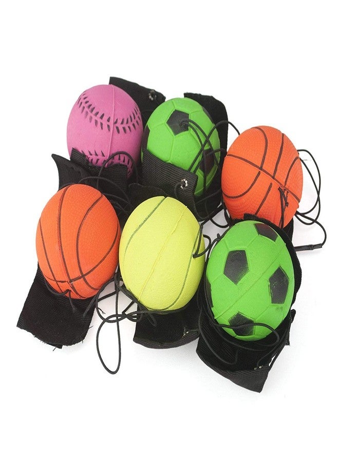 itisyours 12 pcs Return Rubber Sport Ball on Nylon String with Wrist Band for Exercise or Play - Image 2