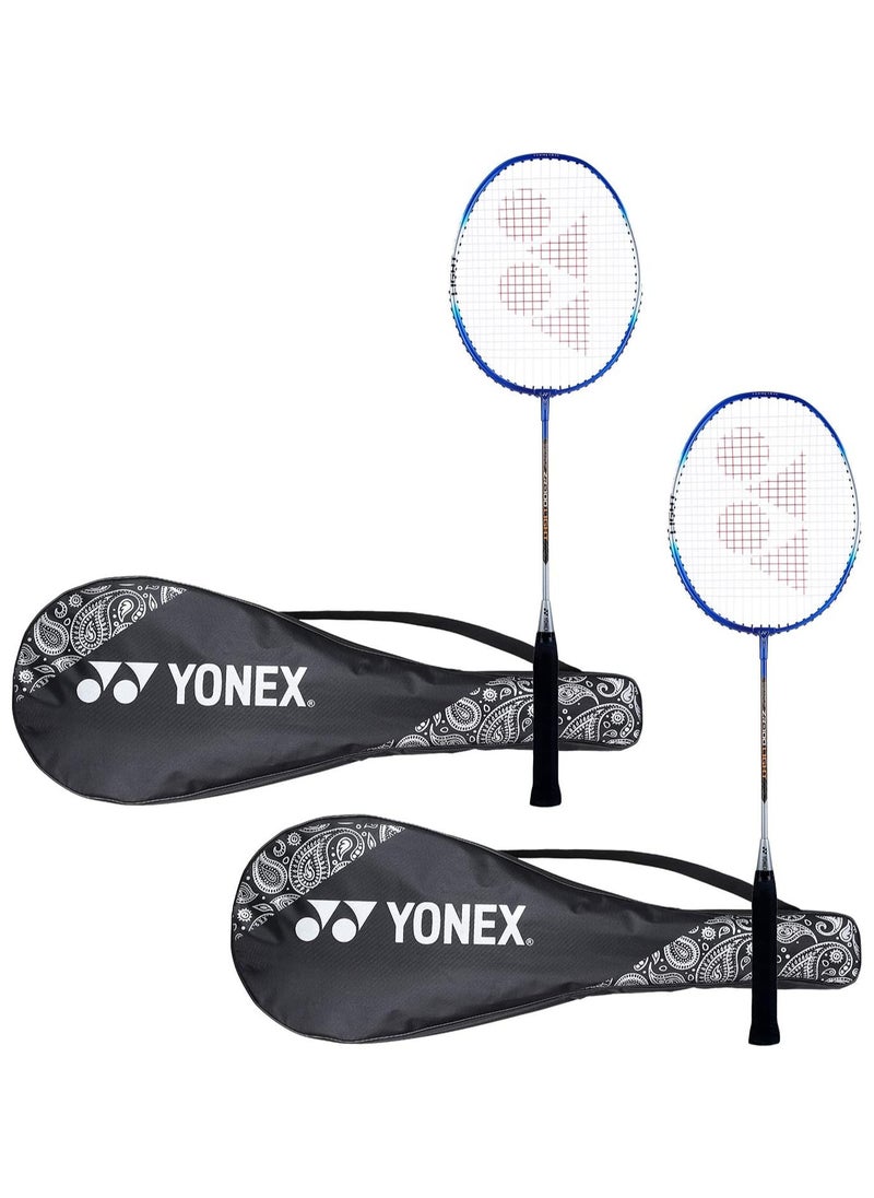 Yonex Premium Set of 2 YONEX ZR 100 Light Badminton Racquet Set, Lightweight Aluminum Design with Full Cover  - Image 1