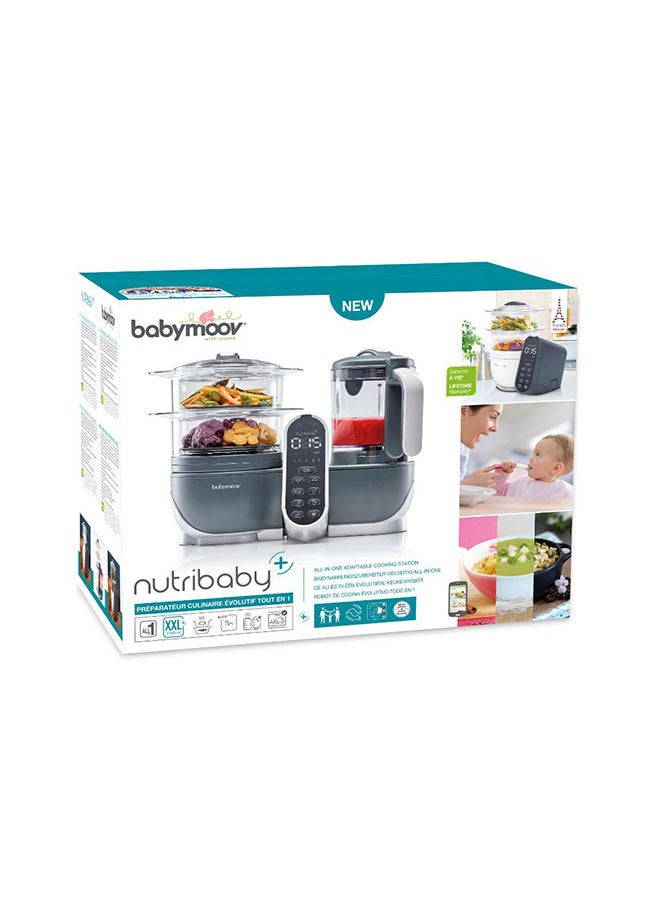 babymoov Nutribaby (+) Food Processor And Blender Mixer - Industrial Grey, Steam Cook, Blend, Defrost, Reheat, Quick Homemade Baby Food - Xxl Capacity, 2.2L  - Image 2