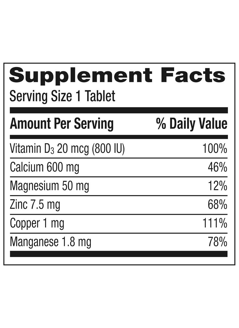 Caltrate Bone Health Advanced, 600+D3 Plus Minerals, 120 Tablets - Image 2