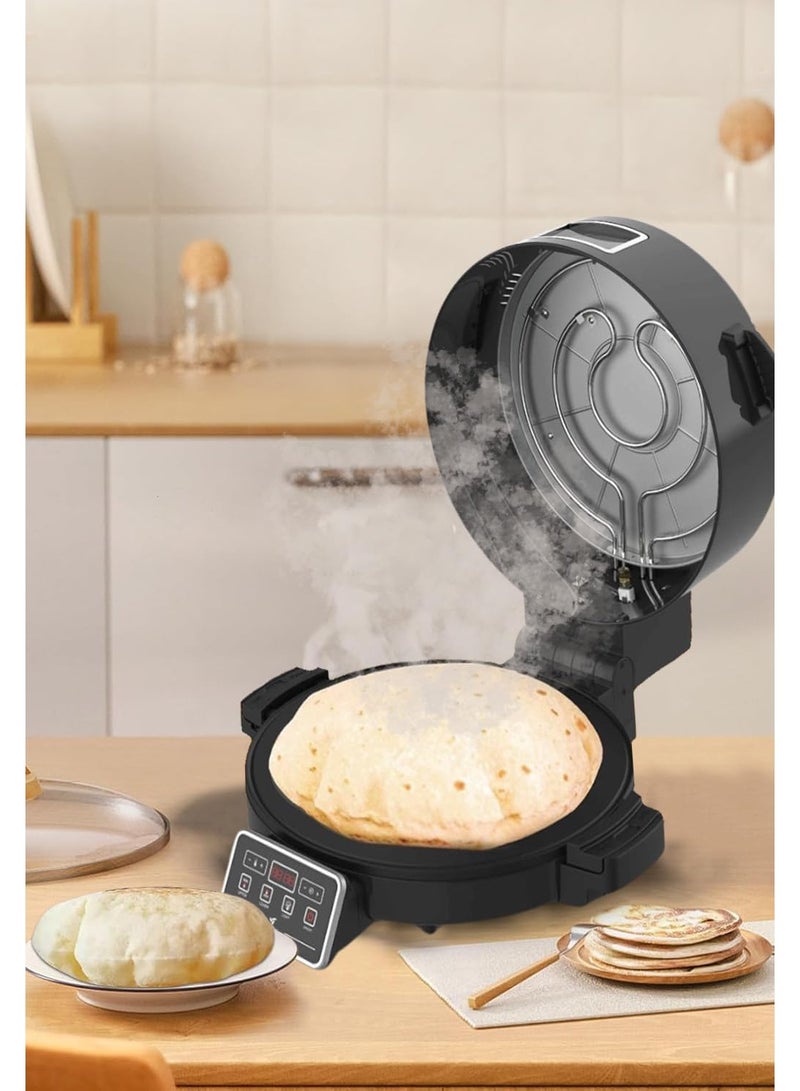 MEBASHI Multi 3-in-1 Hot Bread Maker, 40cm Diameter Cooking Plate,Full Copper, LED Display, 2400 W, Black (ME-HBM151) - Image 3