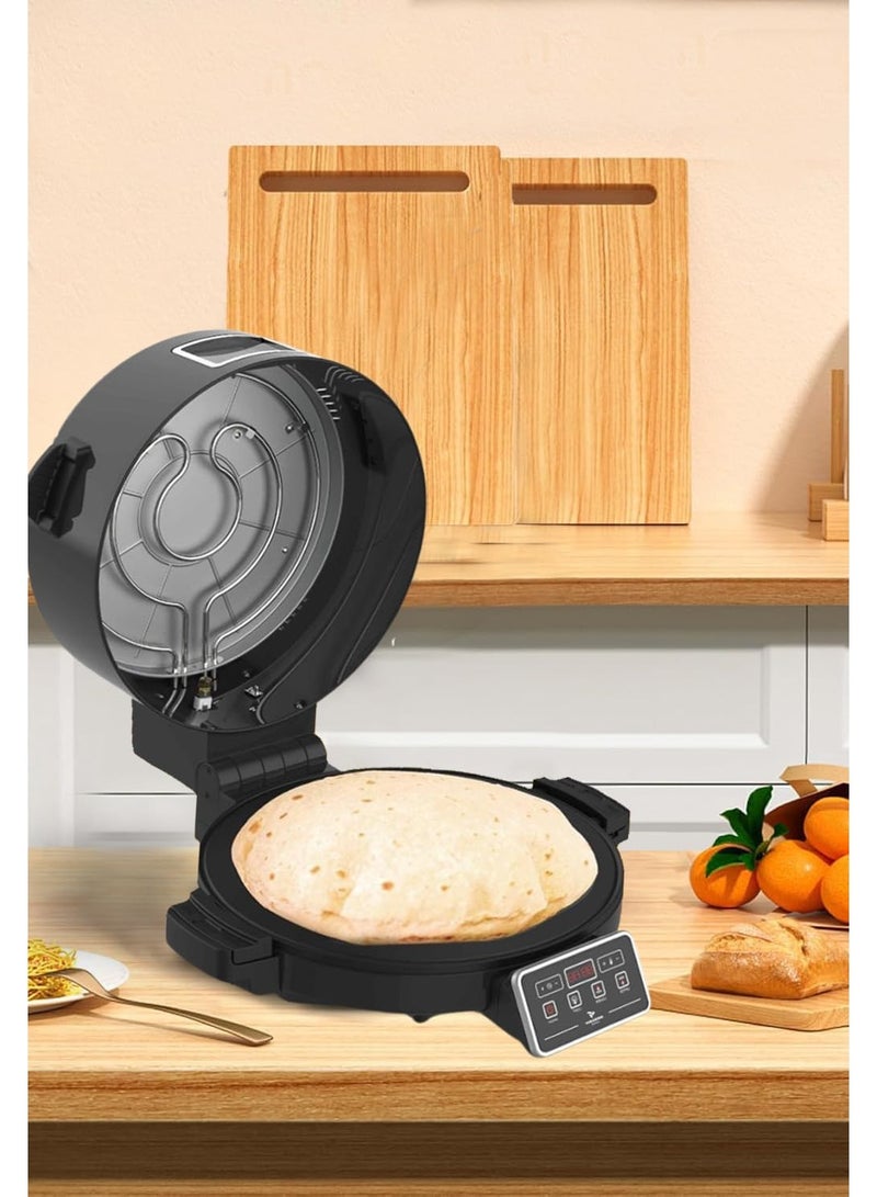 MEBASHI Multi 3-in-1 Hot Bread Maker, 40cm Diameter Cooking Plate,Full Copper, LED Display, 2400 W, Black (ME-HBM151) - Image 4