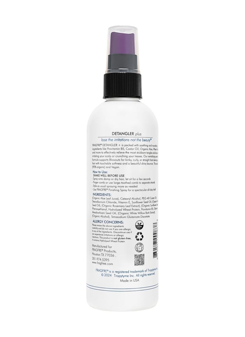 FRAGFRE Detangler plus Styling Hair Spray 8 oz (2-Pack Gift Set) - Heat Protectant and Blowout Spray - Leave in Conditioner for Sensitive Skin - Fragrance Free Hypoallergenic Unscented  - Image 2