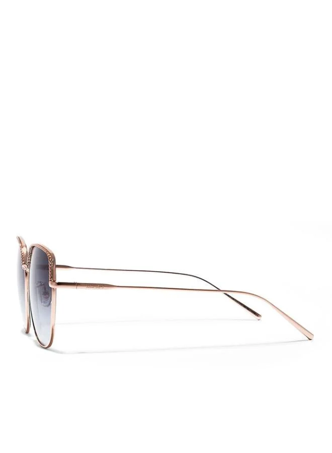 30Sundays SAGE Women Blue Sunglasses - Frame Material: Metal - Lens Color: Blue- Frame Color: Rose Gold - Full Rim