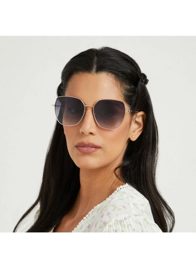 30Sundays SAGE Women Blue Sunglasses - Frame Material: Metal - Lens Color: Blue- Frame Color: Rose Gold - Full Rim