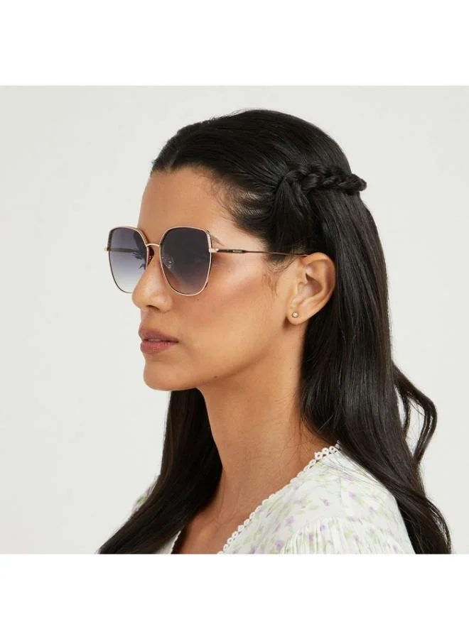 30Sundays SAGE Women Blue Sunglasses - Frame Material: Metal - Lens Color: Blue- Frame Color: Rose Gold - Full Rim