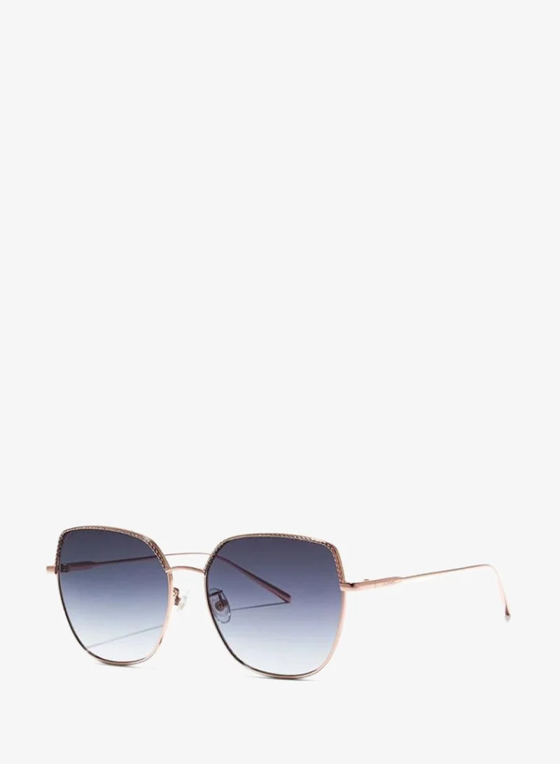 30Sundays SAGE Women Blue Sunglasses - Frame Material: Metal - Lens Color: Blue- Frame Color: Rose Gold - Full Rim