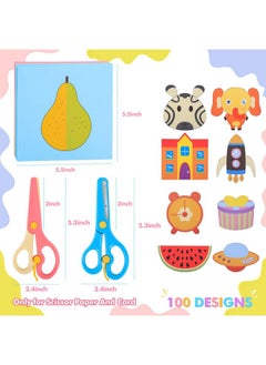 UCEC Toddler Scissors, 104 Pieces Safety Scissors Set For Kids Ages 2-4, Child Scissors, 2 Plastic Scissors For Toddlers, 2 Preschool Training Scissors, 100 Paper Cutting, Back To School Supplies  - Image 1