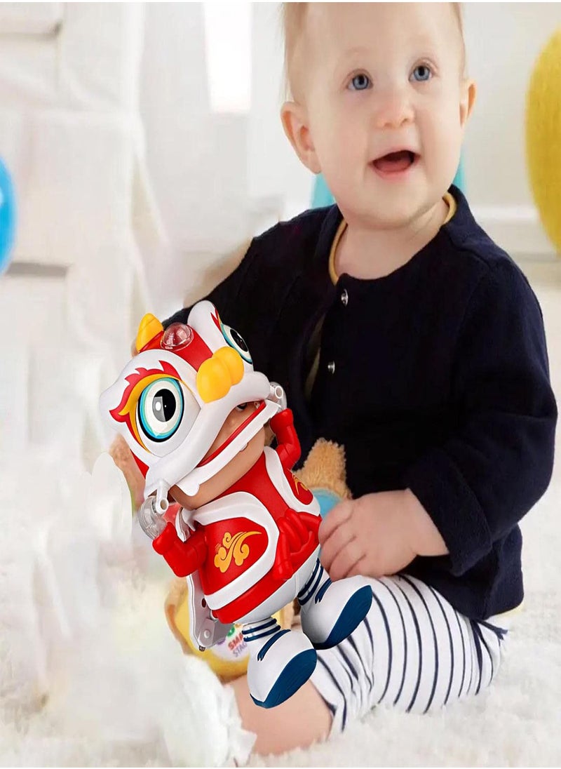 Dancing Music Toy - Glowing Dance Singing and Dancing Rocking Robots | Side to Side Movable Cartoon Robots for Boys and Girls, Battery Powered Early Education Dolls