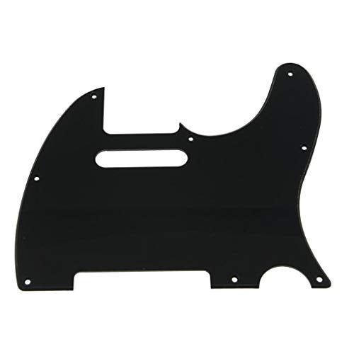 KAISH 8 Hole Tele Guitar Pickguard TL Pick Guard Scratch Plate for USA/Mexico Telecaster/Tele Black 1 Ply - Image 1