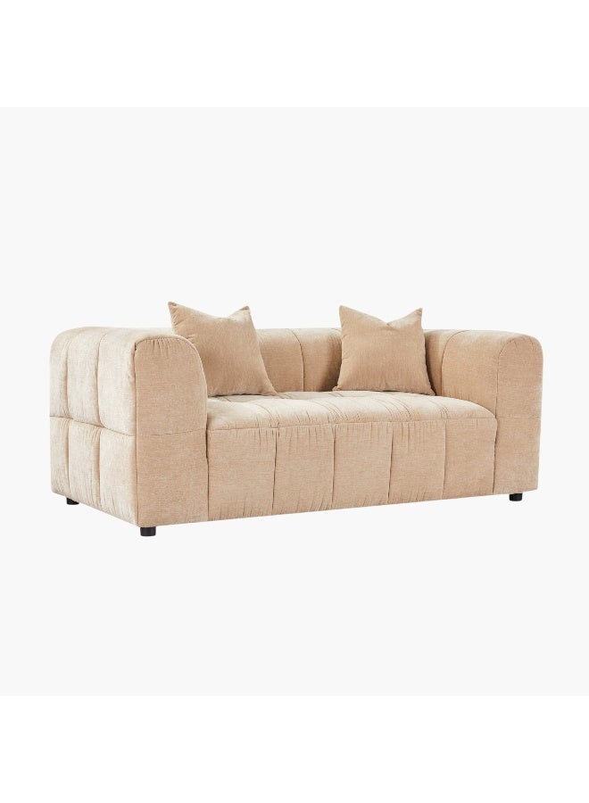 Blob 2-Seater Fabric Sofa with 2 Cushions