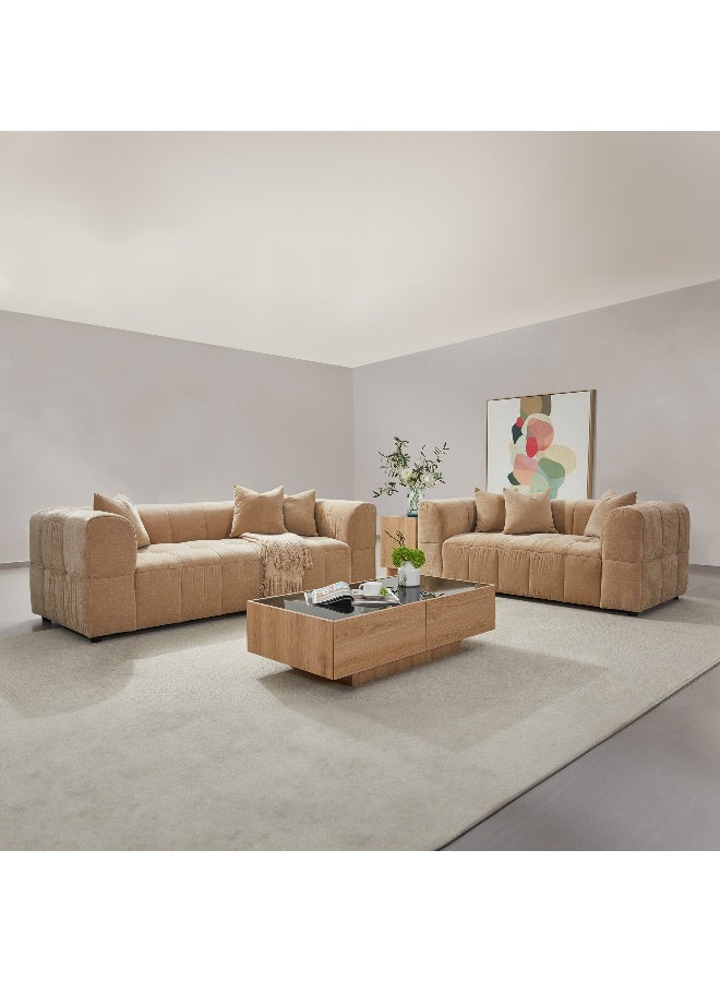 Home Box Blob 2-Seater Fabric Sofa with 2 Cushions  - Image 3