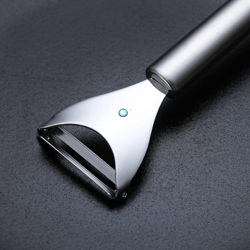 مستودع الأدوات مقشرة الطعام من الفولاذ المقاوم للصدأ من ToolHouse، أداة تقشير الفواكه، مقشرة الخضروات بمقبض مريح، مقشرة الفواكه والخضروات، مناسبة للبطاطس والتفاح والجزر والخضروات والفواكه - Image 3
