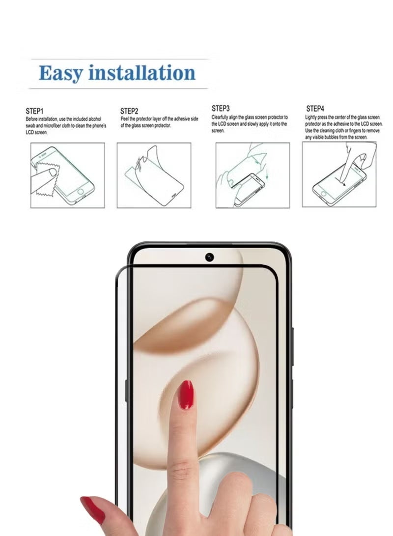 YoYoTech Honor X7d 6.77' 2025 Screen Protector | Tempered Glass Compatible with Honor X7d| Screen Protector Full HD Quality Tempered Glass Anti-Scratch Edge to Edge Coverage- Clear - Image 2