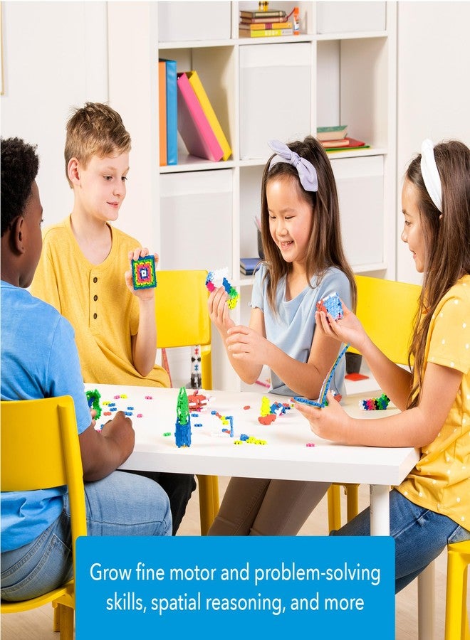 Plus-Plus PLUS PLUS 240 Piece Interlocking Building Blocks for Kids, Open Ended Connecting Toys, STEM Bin Classroom Mini Manipulatives - Neon Mix Play Tube - Image 3