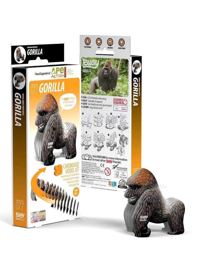 EUGY 3D Gorilla Puzzle - Unique DIY Craft for Animal Lovers and Families - Image 2