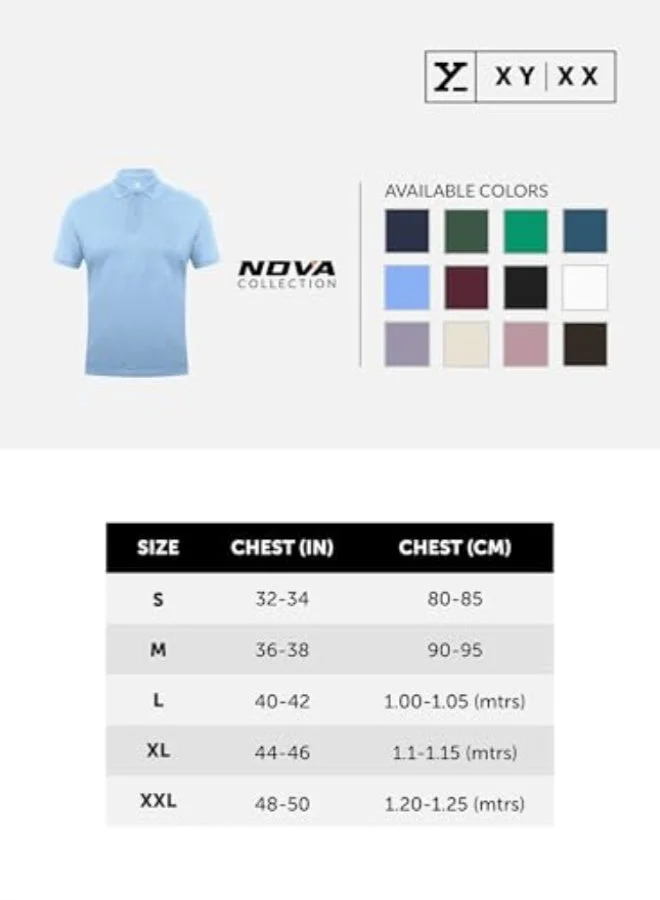 XYXX  Men's Nova 100% Combed Cotton Regular Fit Polo T-Shirt  | Best Price UAE