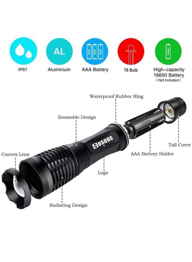 COSOOS 2 Pack Uv Flashlight Blacklight, 2 In 1 Led Tactical Flashlight & 395Nm Black Light Pet Urine Detector For Dog/Cat Urine, Dry Stains, Bed Bugs, Scorpions - Image 5