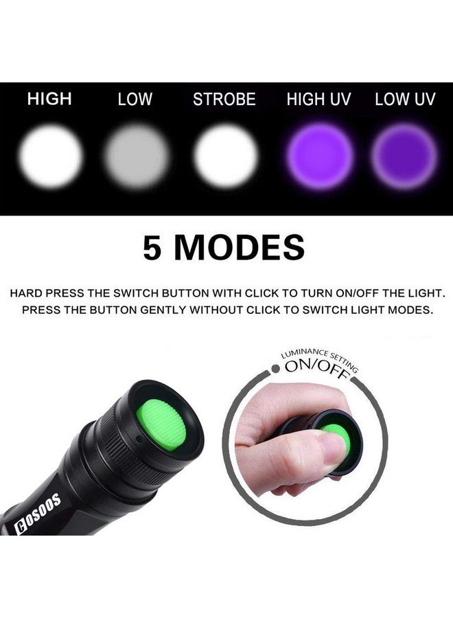 COSOOS 2 Pack Uv Flashlight Blacklight, 2 In 1 Led Tactical Flashlight & 395Nm Black Light Pet Urine Detector For Dog/Cat Urine, Dry Stains, Bed Bugs, Scorpions - Image 4