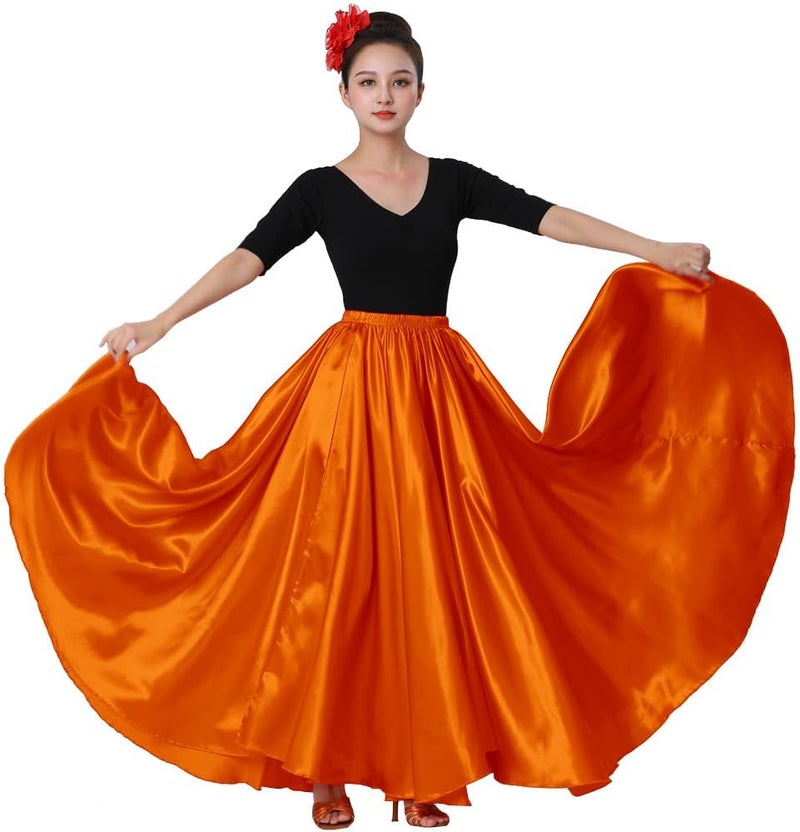 Sancan Womens Full Ankle Length Retro Long Maxi Tea Skirt for Dance Halloween Costume Party Cosplay Renaissance Festival Faire - Image 4