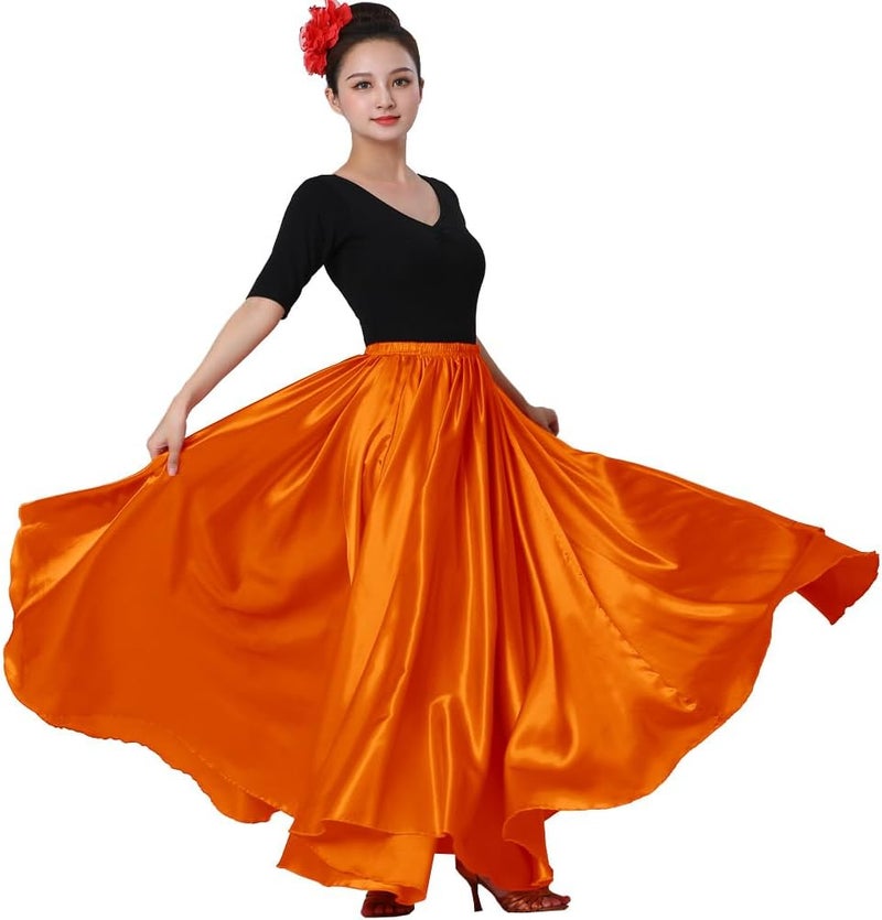 Sancan Womens Full Ankle Length Retro Long Maxi Tea Skirt for Dance Halloween Costume Party Cosplay Renaissance Festival Faire - Image 3