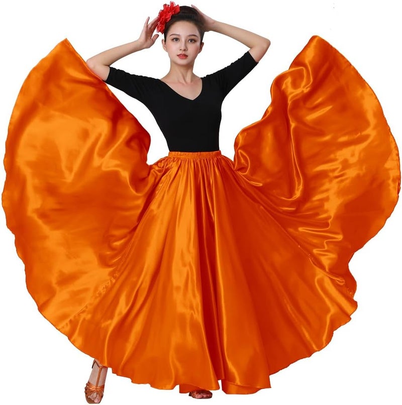 Sancan Womens Full Ankle Length Retro Long Maxi Tea Skirt for Dance Halloween Costume Party Cosplay Renaissance Festival Faire - Image 1