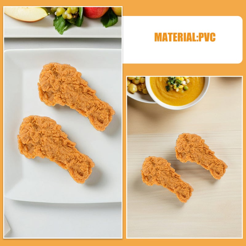 8pcs Artificial Drumstick Simulated Decoration: Fake Fried Chicken Leg Model Lifelike Food Prop For Kitchen Photography Props Restaurant Decoration Table Display - Image 3