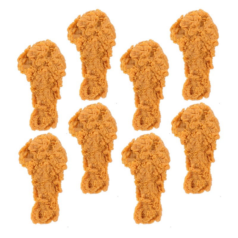 8pcs Artificial Drumstick Simulated Decoration: Fake Fried Chicken Leg Model Lifelike Food Prop For Kitchen Photography Props Restaurant Decoration Table Display - Image 1