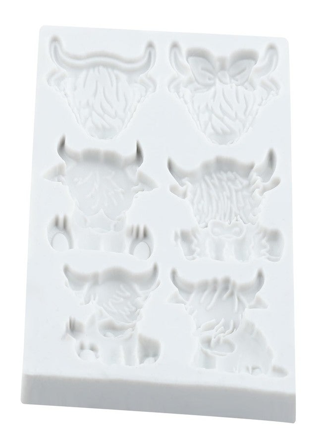 RFGHAC Highland Cow Fondant Molds Scottish Highland Cattle Silicone Mold for Cake Decorating Cupcake Topper Candy Chocolate Sugar Gum Paste Polymer Clay - Image 3