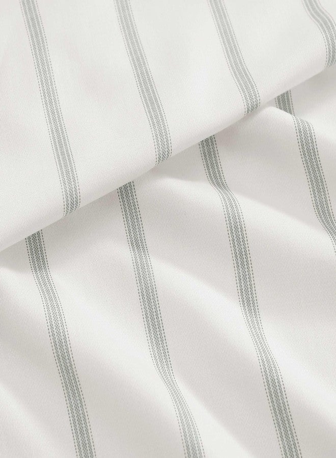 Tommy Bahama - Sheets, Luxurious Cotton Sateen Bedding with Matching Pillowcases, Smooth & Silky, Deep Pocket, Fully Elasticized (La Vida Stripe Green, Queen) - Image 4