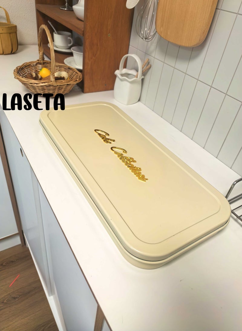 Laseta rectangle Basbousa Cutting Baking Tray with Cutter  (Beige )  - Image 4