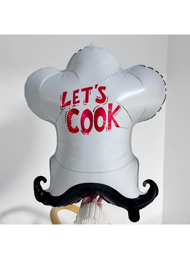 CYMYLAR 3 PCS Chef Hat Balloons/Chef Hat for Birthday Party Decorations/Hibachi Party Decorations/Soup Party Cooking Chef Cap Party Balloon/Gourmet Chef Cooking Theme Party Decoration/Kitchen Birthday Party  - Image 3