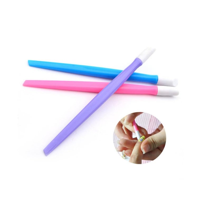 50Pcs Rubber Nail Art Press Pens Multi Function Cuticle Pusher Stick Nail Embossing Tool for Women Soft Head for Easy Handling Fine Nail Art Random Colors Included - Image 4