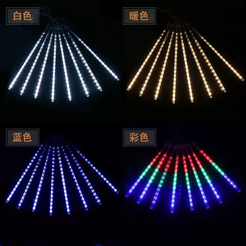 Led Meteor Shower Light String Outdoor Waterproof Lighting Project Starry Sky Light String Street Courtyard Solar Decorative Light - Image 5